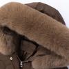 Woman Winter Coats Hooded Faux Fur Collar Elegant Thick Warm Plus Size Long Parkas Female Jacket