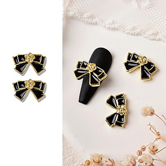 10Pcs Nail Bowknot Decors Anti-drop Non-Fading Art Camellia DIY French Style