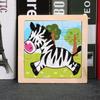 11x11cm Baby Montessori Toys Wooden Puzzle Cartoon Animal Fruit Vehicle 3d Puzzle Game Educational Jigsaw Toys For Children