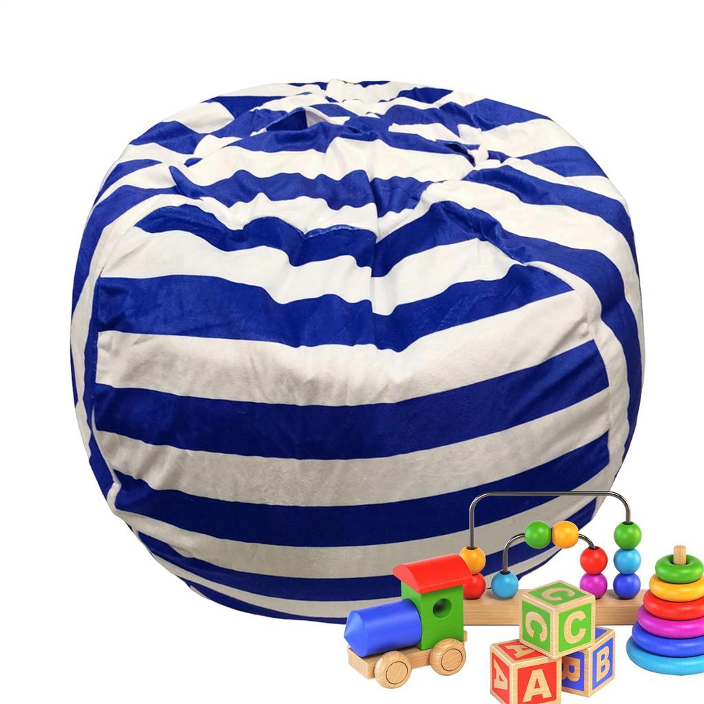 Bean Bag Storage Stuffed Animal Chair Kids Toys with Zip microfiber flannel Children Kids Plush Toy Organizer Large Capacity