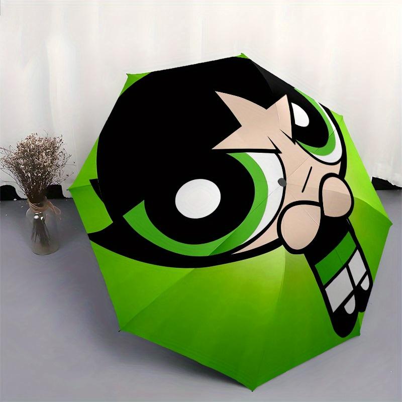 1pc Powerpuff Girls, Buttercup Themed High-quality Umbrella,Automatic Opening and Closing Umbrella,Multi-functional Umbrella G0811201