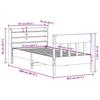 VidaXL Bed Frames Without Mattress 75x190 Cm Solid Pine Wood 3307029