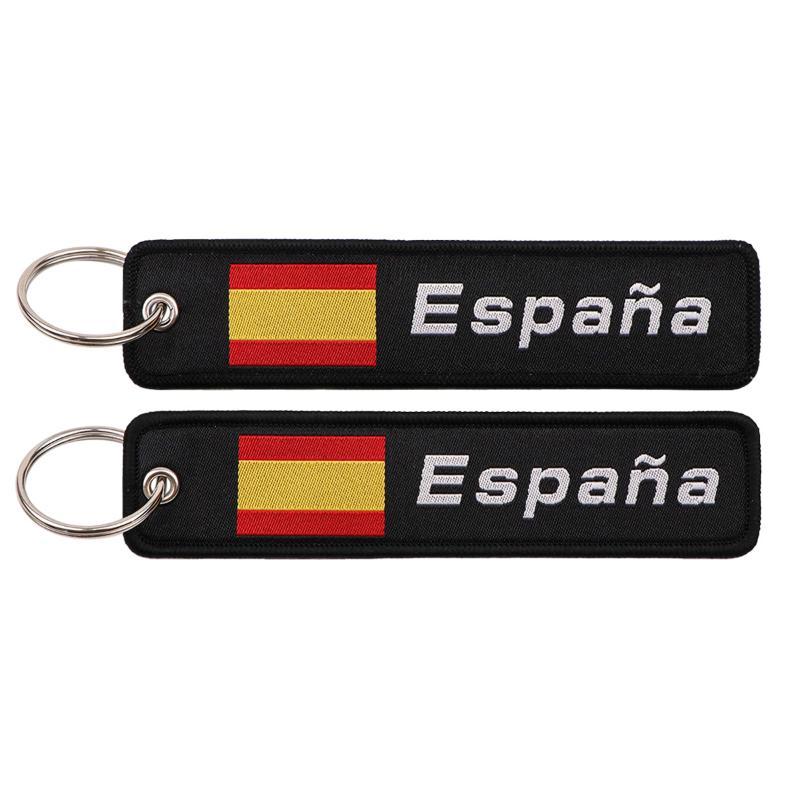 Spanish Embroidery Key Fobs Quotes Key Tags Keychain For Motorcycle Cars Key Holder Chaveiro Friends Gift