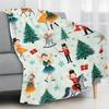 Nutcracker Christmas Blanket Ballet Dancer Toy Soldier Fairy And Tree Design Soft Fleece Throw Cozy Kids Room Decor Gift Idea