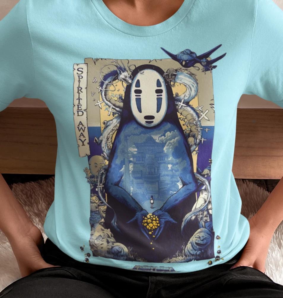 Spirited Away Shirt - Studio Ghibli No Face, Haku, Chihiro, Anime Tee L