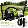 Golf Cart Accessory 1/2Pcs Steering Wheel Phone Holder, with Pencil Slot, Ball All-in-one Holder Marker Storage, Universal Flip-Up Cell Mount,