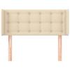 VidaXL Tête de lit avec oreilles Crème 103x16x78-88 cm Tissu3119197