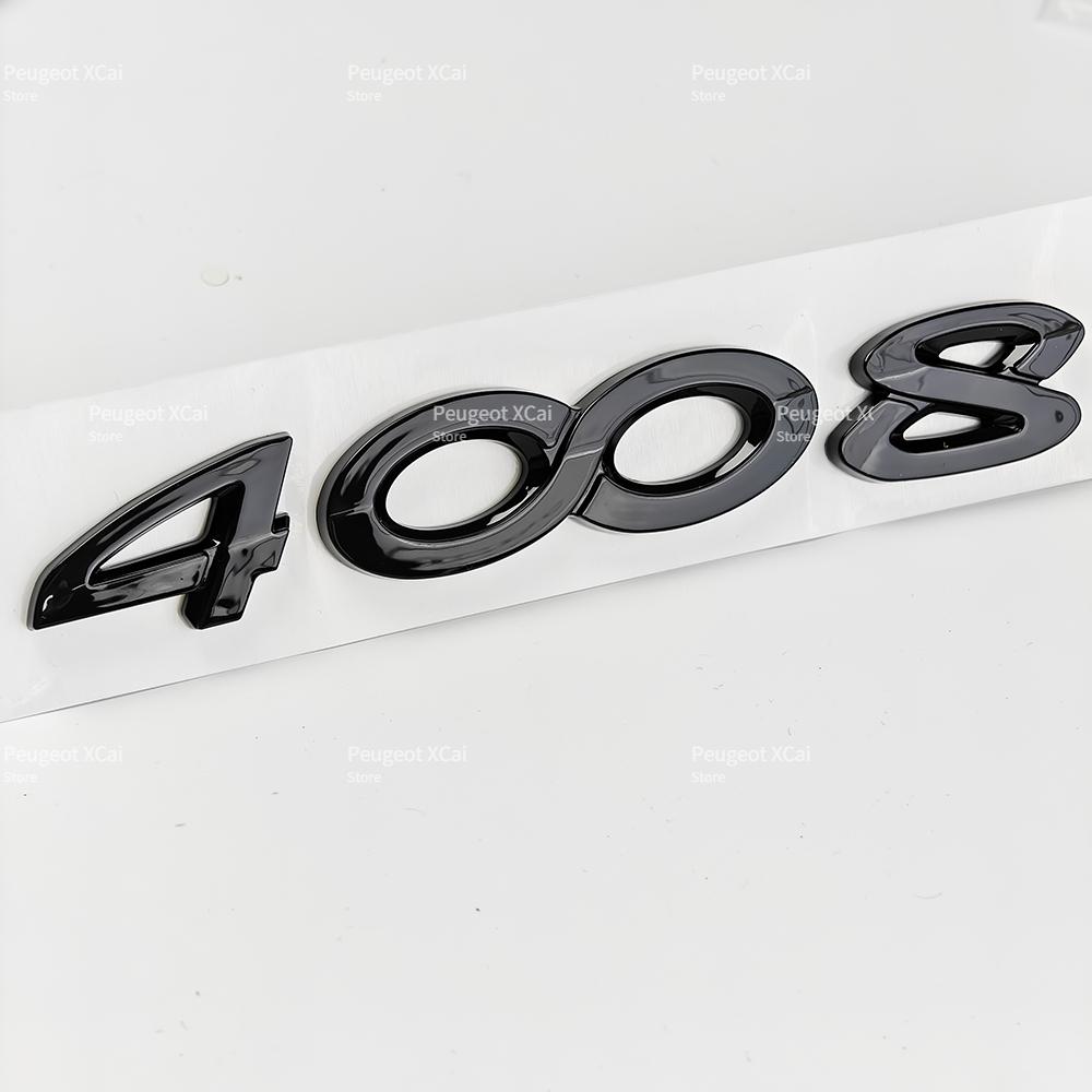 Old 3D ABS Rear Trunk Number Emblem Badge for Peugeot 2008 3008 4008 5008 Car Accessories T2