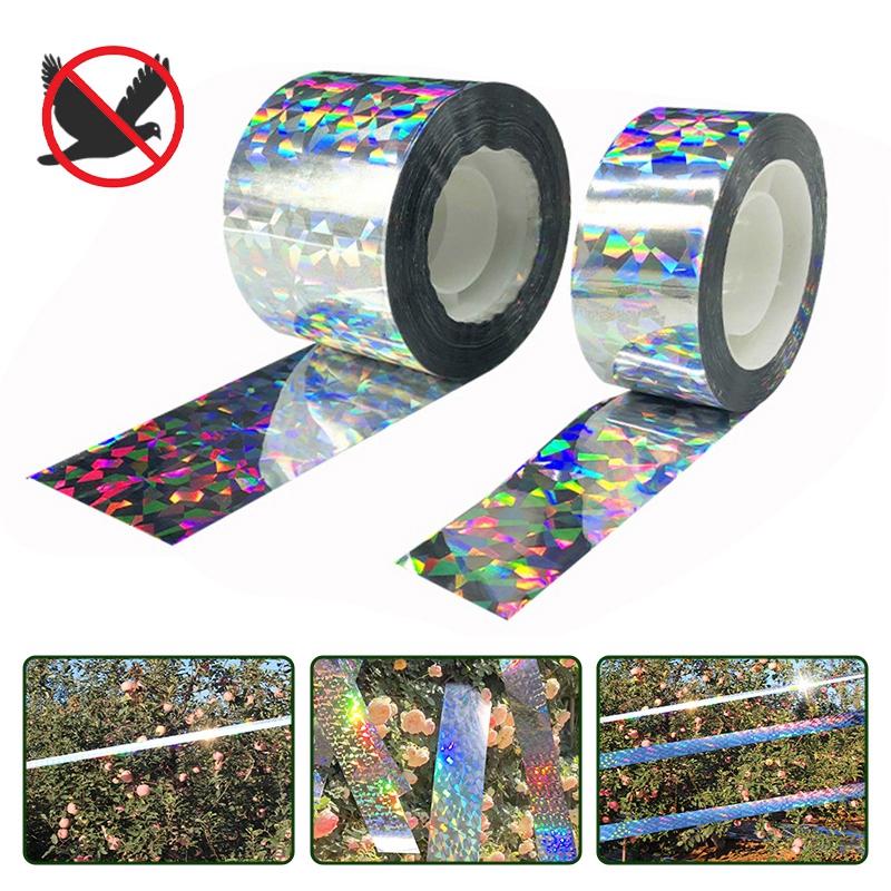 Bird Reflective Tape Repellent Pigeons Away Ribbon Anti Bird Laser Flash Tape Double Sided Garden Orchard Bird-Proof Scare Tapes