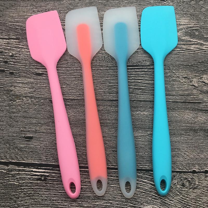 Large Translucent FDA Silicone Cake Spatula with Integrated Scraper