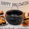 Potřeby na párty 32cm Halloweenský kotlík Černý plastový miska na sladkosti Extra velký Klasický kotlík čarodějnice Kbelík Halloweenská párty