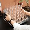 Acrylic Nail Polish Display Stand - Transparent, No-Assembly Cosmetic Storage Rack for Salons