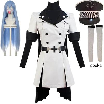 Cosplay Anime Esdeath Empire Cosplay Kostým Manga Generál Uniforma S Kloboukem Ponožky Pro Halloweenské Oblečení Esdeath Empire Oblečení