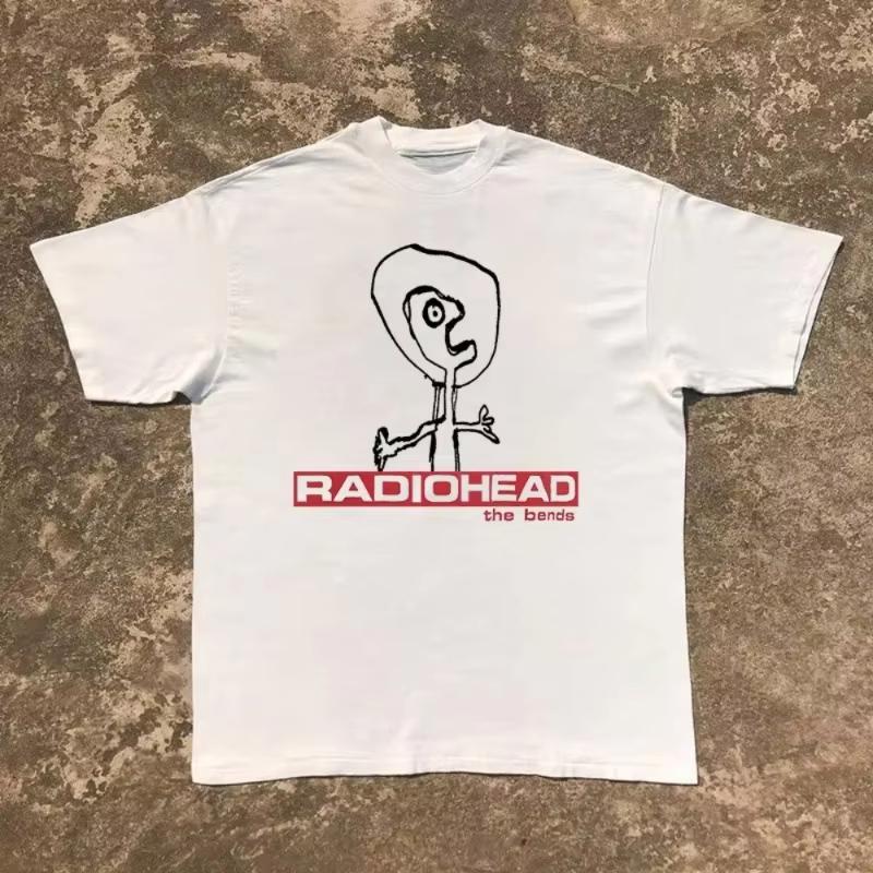 

Футболка Radiohead The Bends Женская Хлопок Короткий Рукав Хип-Хоп Radiohead Рок-группа Летний Высокое Качество Y2k Топ Уличная Одежда - ... S разноцветный