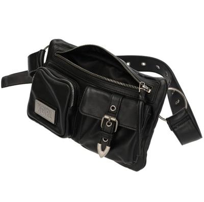 Faux Leather 2-Way Belt Bag 105253053011 Black One Size