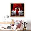 Cross Stitch 5D DIY Diamond Painting Swan And Flower Full Round Rhinestone Diamond Embroidery