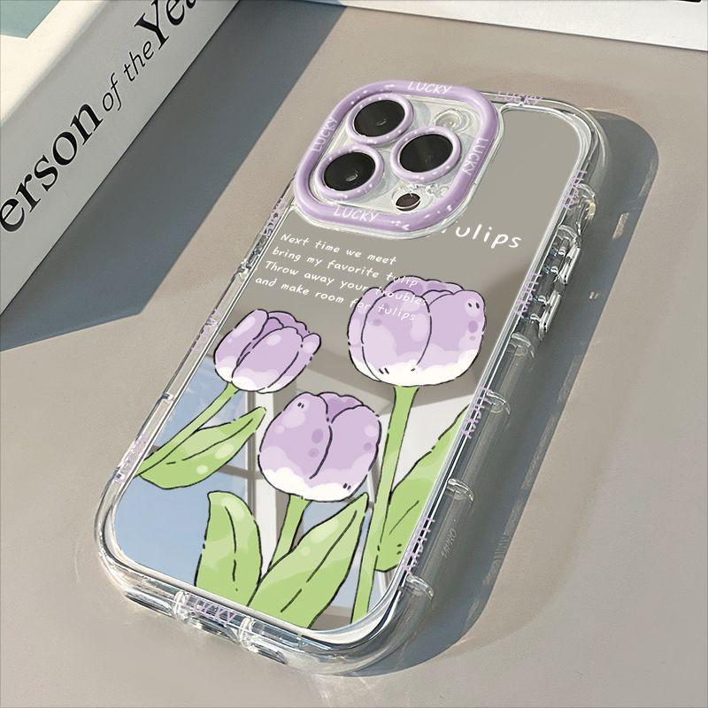 

Explosive Purple Tulip Case for iPhone 17, 15 Pro Max, 14, 13, New 16 Pro - Designed for Women 14 Pro Max