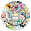 50 Cute Waterproof VSCO Cartoon Stickers for Earphone Cases, Mirrors, Bottles