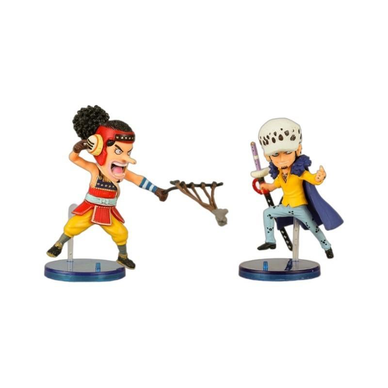 Detailed One Piece Character Figures 6-piece Set Luffy Robin Usopp Franky Kid Pvc Collectibles