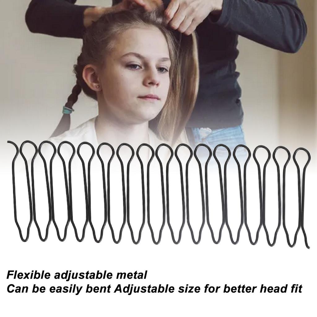 9 Stück U-Form Haar-Finishing-Fixierkamm Stretch Unsichtbar Flexible Haar-Finishing-Fixierclips für Frauen Mädchen