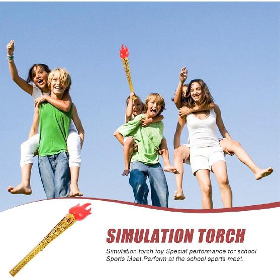 

Светящийся реквизит факела - 2 шт. пластиковый фальшивый факел светящиеся факелы для игр спортивных соревнований тематической вечеринки косплея детский инструмент