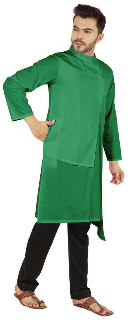 Atasi Indian Designer Kurta For Mens Party Wear Solid Color Ethnic Long