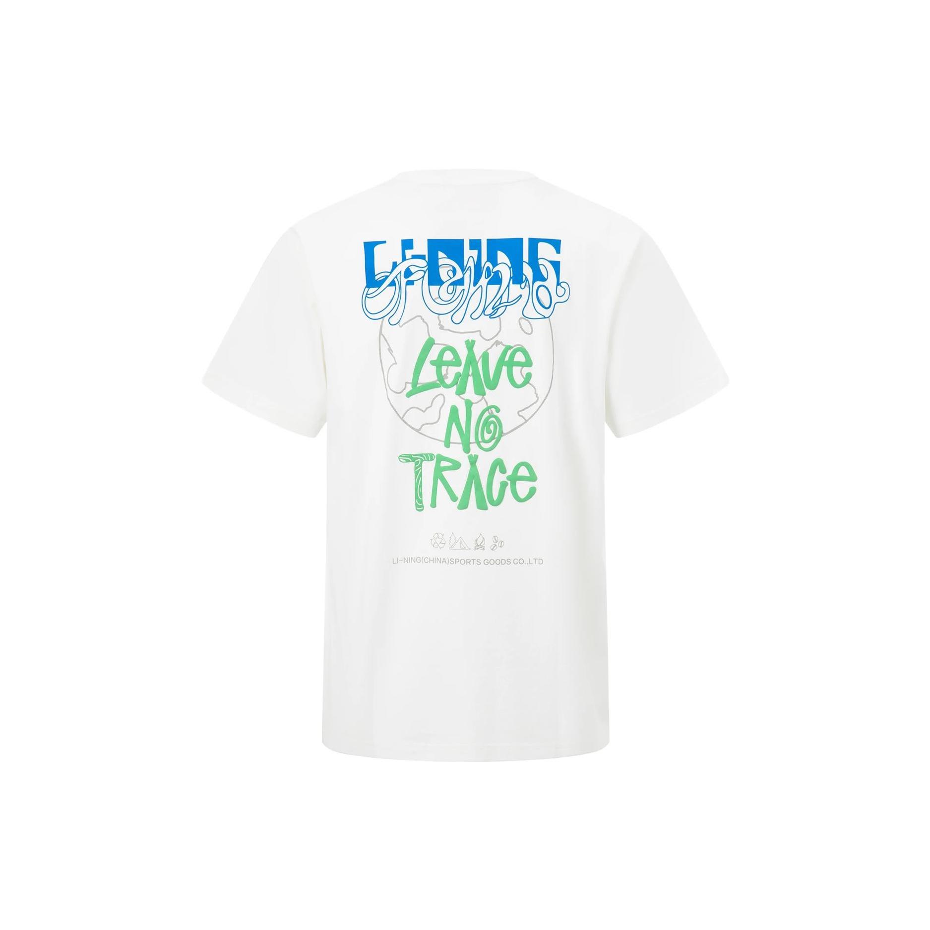 Li-Ning Leave No Trace Graphic T-shirt White Men s AHST121-1 L