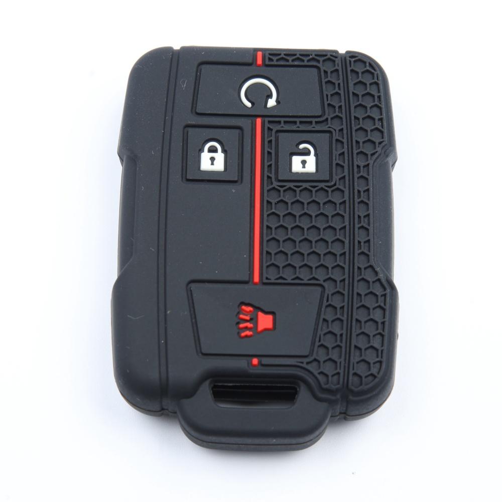 Silicone Car Key Cover Case Fob For Chevrolet Suburban Silverado Gmc Terrain Yukon Tahoe Sierra Smart Auto Accessories Key Ring