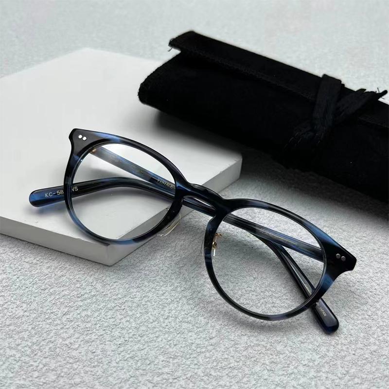 

Японские ацетатные очки ручной работы по рецепту, женская оправа для очков для близорукости для мужчин, ретро винтажная дизайнерская брендовая оправа для очков KC-58