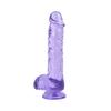 Realistico vibratore in gelatina con forte ventosa flessibile per pene comp
