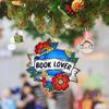 Acrylic 3D Mini Book Christmas Decoration Xmas Gifts Book Lovers Hanging Ornament Bookshelf Pendant