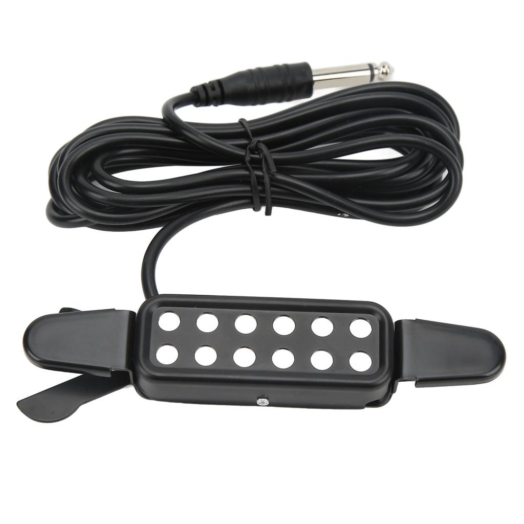 Acoustic Guitar Electric Transducer Soundhole Pickup Preamplifier Punching Free Accessories