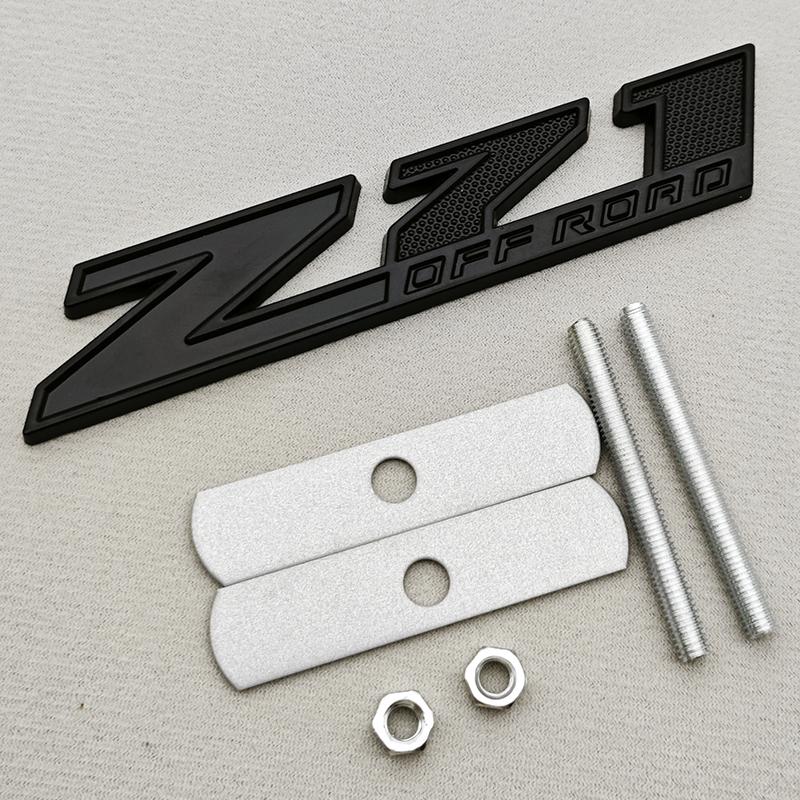 AABKA1 3D Metal Logo Z71 OFF ROAD Car Sticker Trunk Embelem Front Grille Badge For Chevy Chevrolet Silverado Colorado Tahoe Accessories