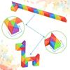 Versatile Magic Ruler Rainbow Color Children'S Puzzle 3D Folding Toy Decompression Interaction 24/48 Segments