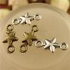 100Pcs/Bag Mini Five-Point Star Style Connector Handmade Charms Pendant DIY for Bracelet Necklace 15x7mm