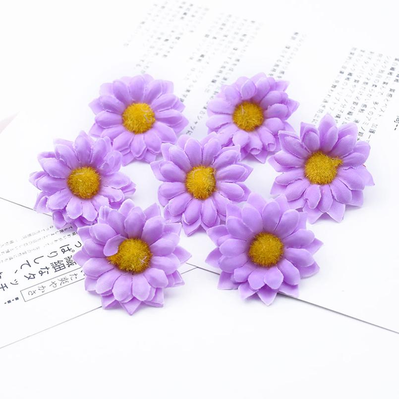Künstliche Blumen Weihnachtsdekorationen für Zuhause Vase Tisch Hochzeit Dekorativer Kranz Seidenkleine Gänseblümchen DIY Geschenkbox Sammelalbum