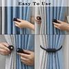 2 Pack Strong Magnetic Curtain Tiebacks Elegant Decorative Tie Backs Modern Rope Tiebacks for Drapes Window Curtain Holdbacks