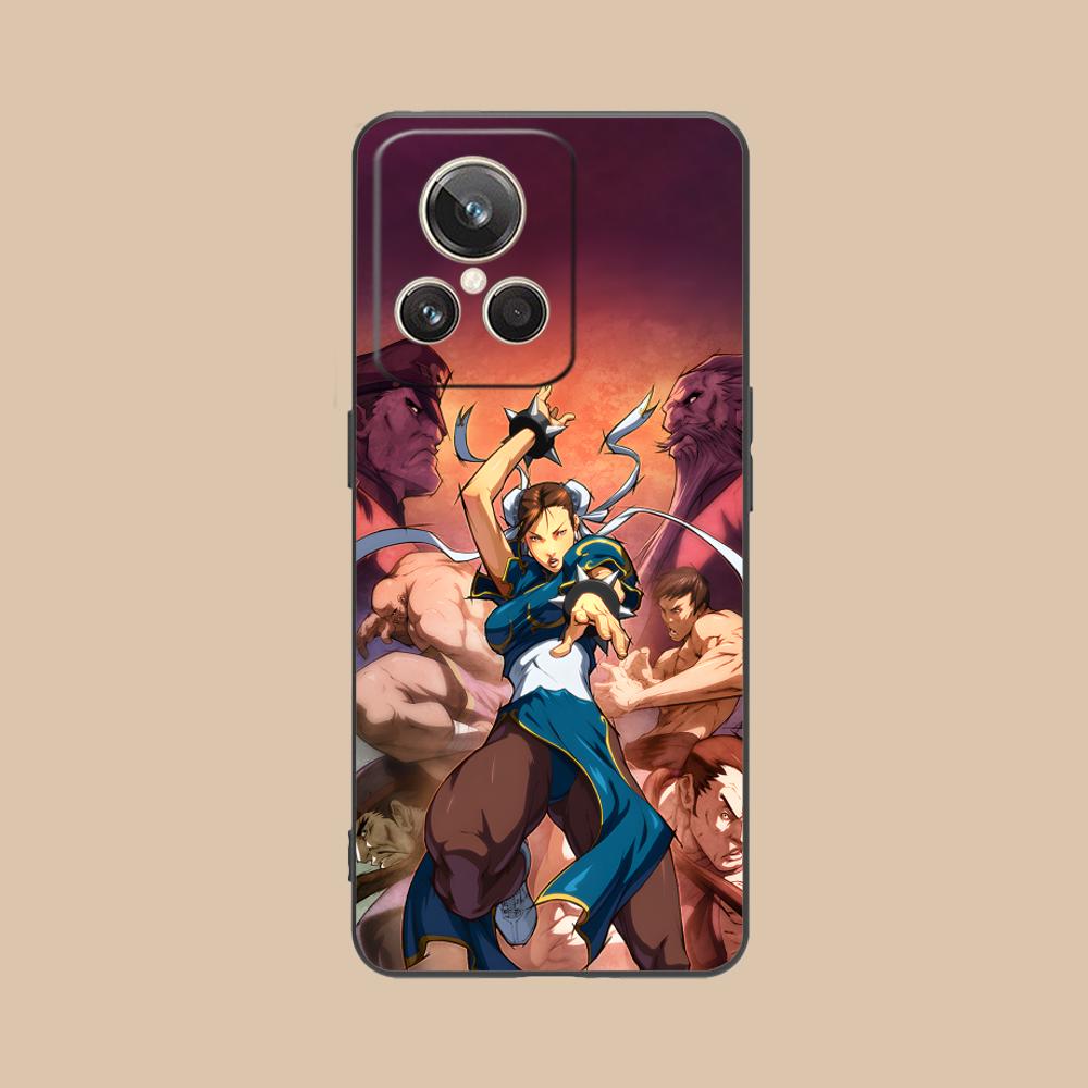 Street Fighter Chunli Phone Case for Realme 15 14 13 12 11 10 9 Pro Plus T i Lite 5G Colorful Printing Cover Luxury Pretty Cover