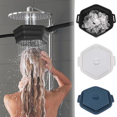Ice Bath Bucket For Athletes Ice Bath Basin Bucket Silicone Cold Plunge Basket Portable Ice Shower Basin Fruit Washing Basket