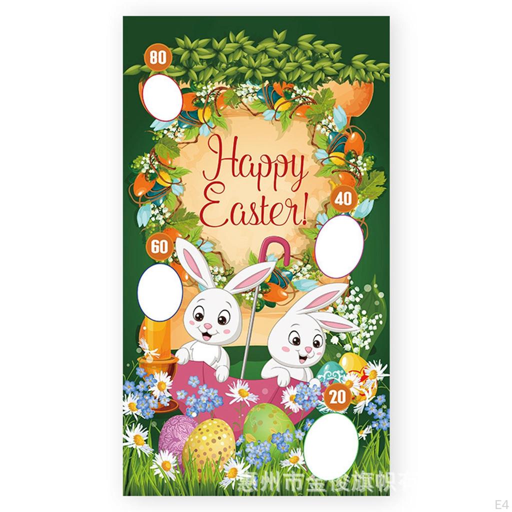 Toss Game Banner Backdrop Carnival Activity Photo Props Party Supplies Bunny Games Kids