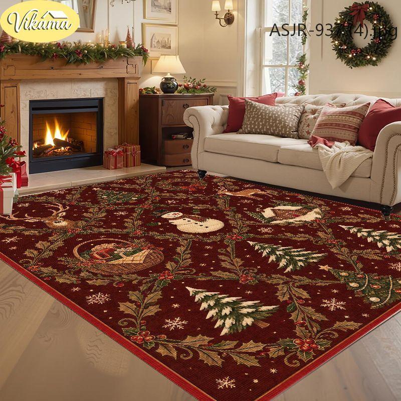 Kerst Vloerkleed, Retro Geruite Peperkoekman Antislip Woonkamerkleed, Kerst Decoratief Kleed, Woondecoratie 50x80cm 20x31inch