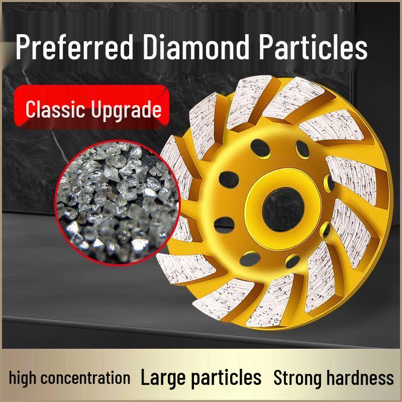Diamond Grinding Pad for Concrete, Stone & Marble - Fits Angle Grinders & Floor Polishers