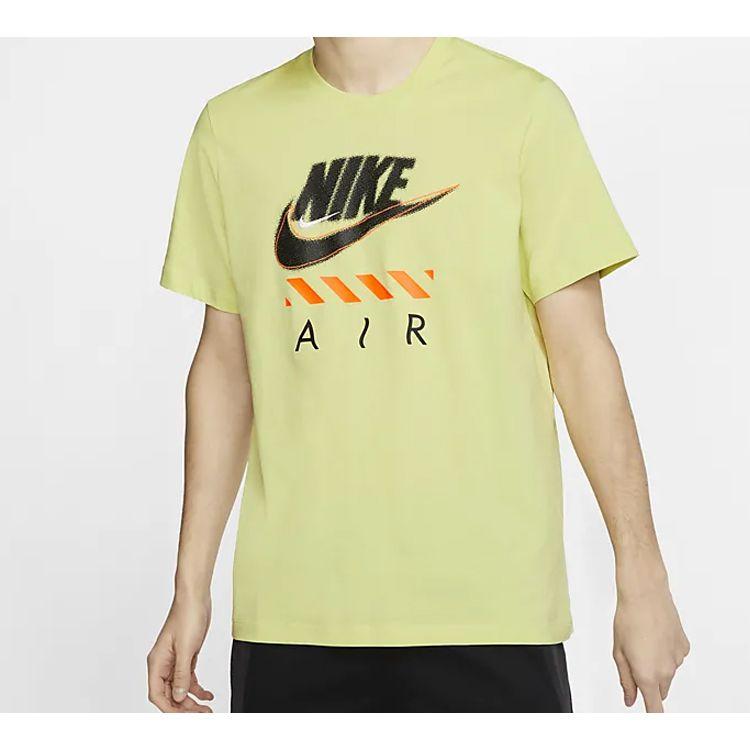 Nike Air Casual Sports Breathable Round Neck Short Sleeve T-Shirt Men Tops Bright-Lime CT6533-367