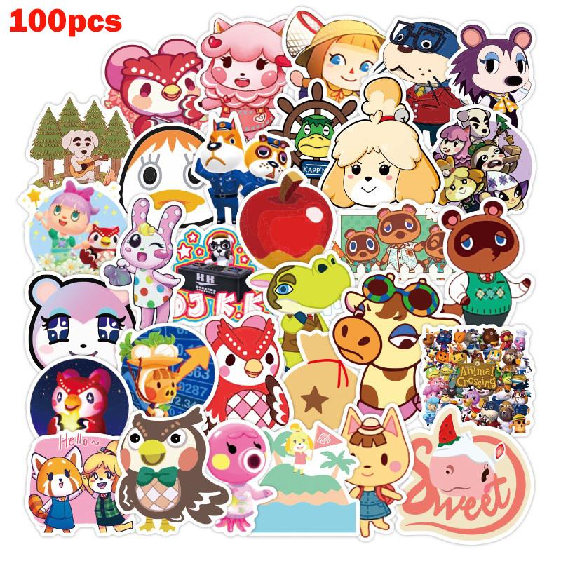 

Crossing 100pcs Animal Game Stickers Skateboard Fridge Laptop Bike Stick Luggage 100pcs