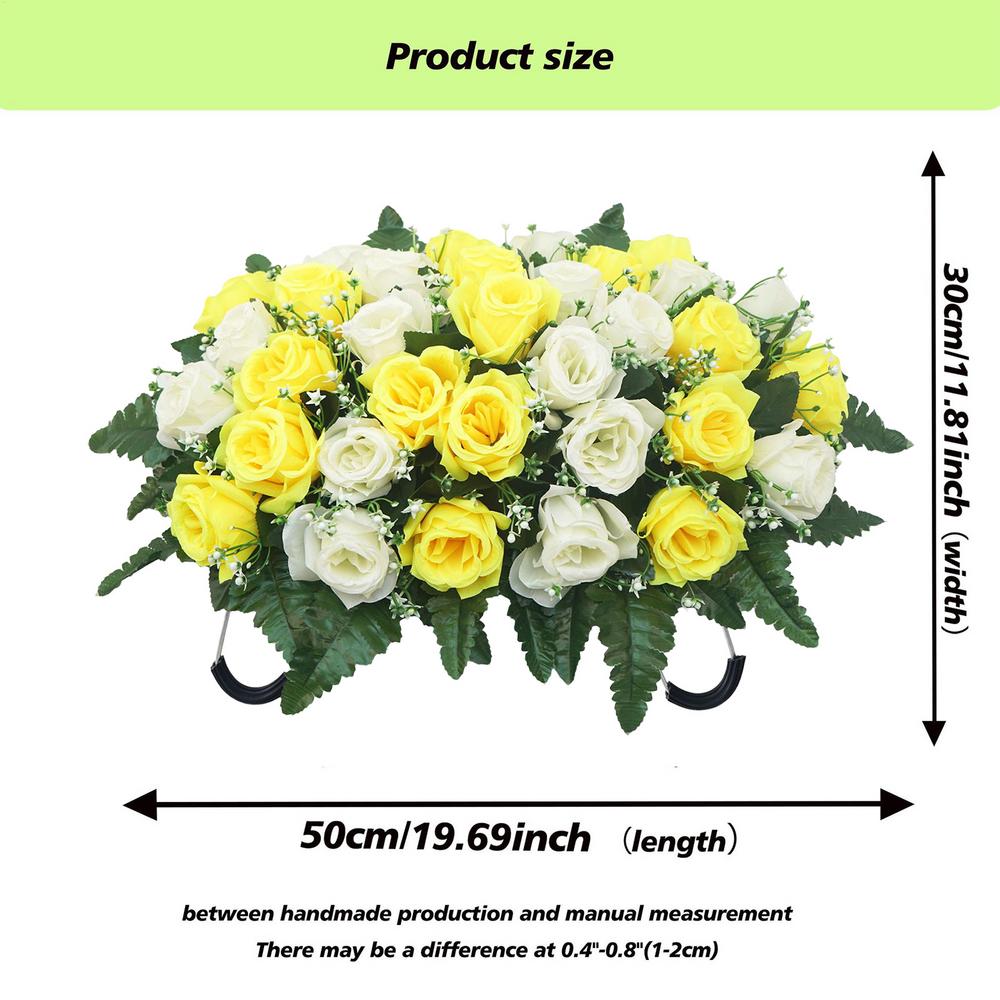 

Cemetery Saddle Flowers Silk Rose Memorial Cemetery Grave Decorations Graveside Floral Saddle For Mother s Day Father s Day