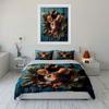 Set Biancheria da Letto Carino con Topo 3 Pezzi Adorabile Topo di Campo con Stampa Buco nel Legno Set Copripiumino Fantasia Animalier Bizzarra per Camera da Letto dei Bambini
