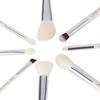 Jessup Pearl White/Silver Professional Makeup Brushes Set Make Up Brush Tools Kit 8PCS Foundation Stippling Natural-synthetic Hair