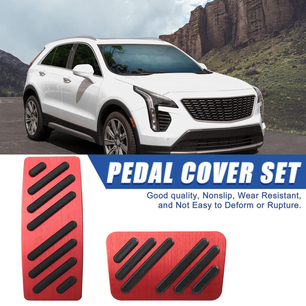 Kryt pedálu plynu a plynu X AUTOHAUX, sada, hliníková slitina, kompatibilní s Cadillac XT4 XT5 XT6