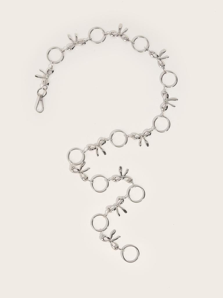 Light Luxury Retro Waist Chain Women'S Niche Texture Bow Metal Belt Chain Accessories Retro