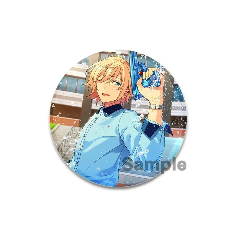 32/44/58mm Ensemble Stars Idol Round Brooch Cartoon Cosplay Badge Icons Lapel Pins for Backpack Gifts Eichi Tenshouin